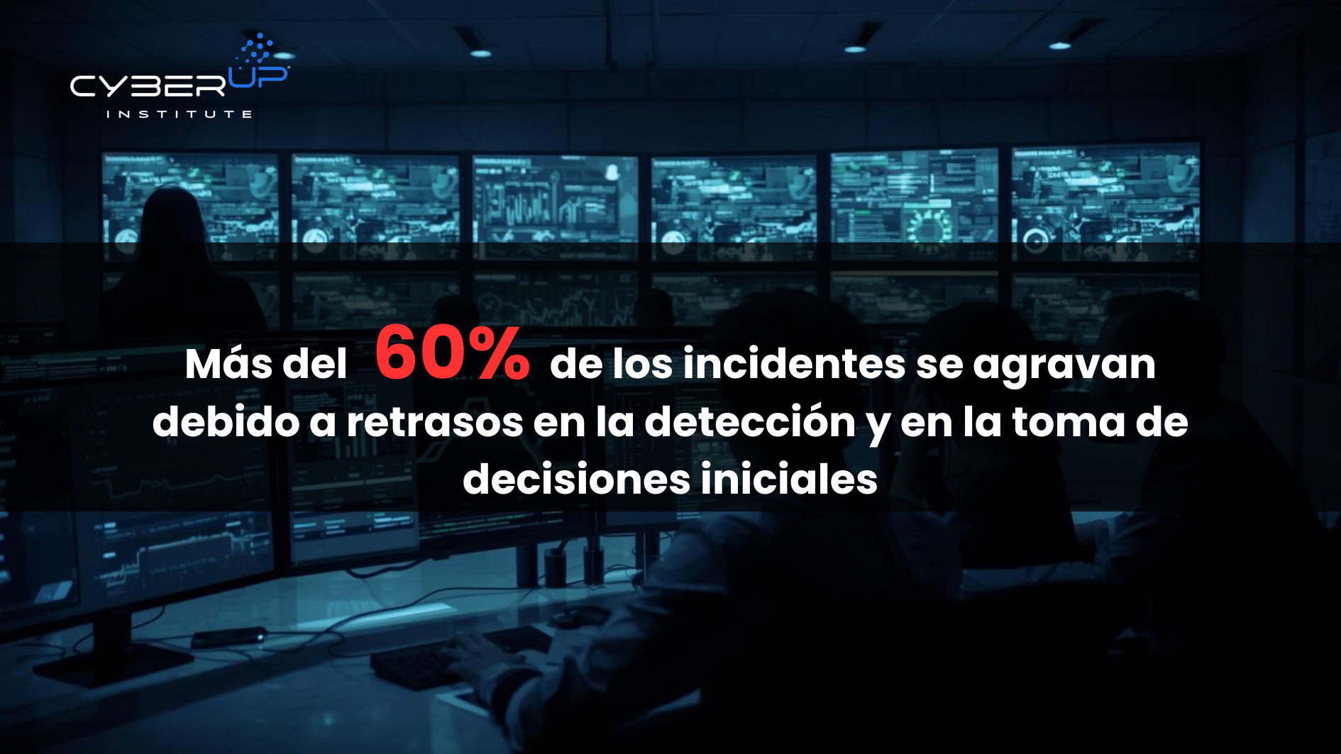 Más del 60 % de los incidentes se agravan debido a retrasos en la detección y en la toma de decisiones iniciales-CyberUpInstitute